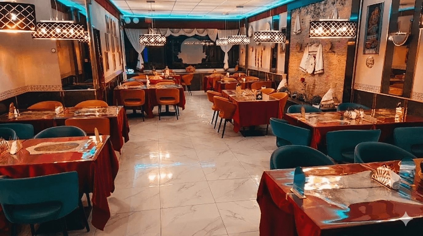 Interieur van Bisha restaurant